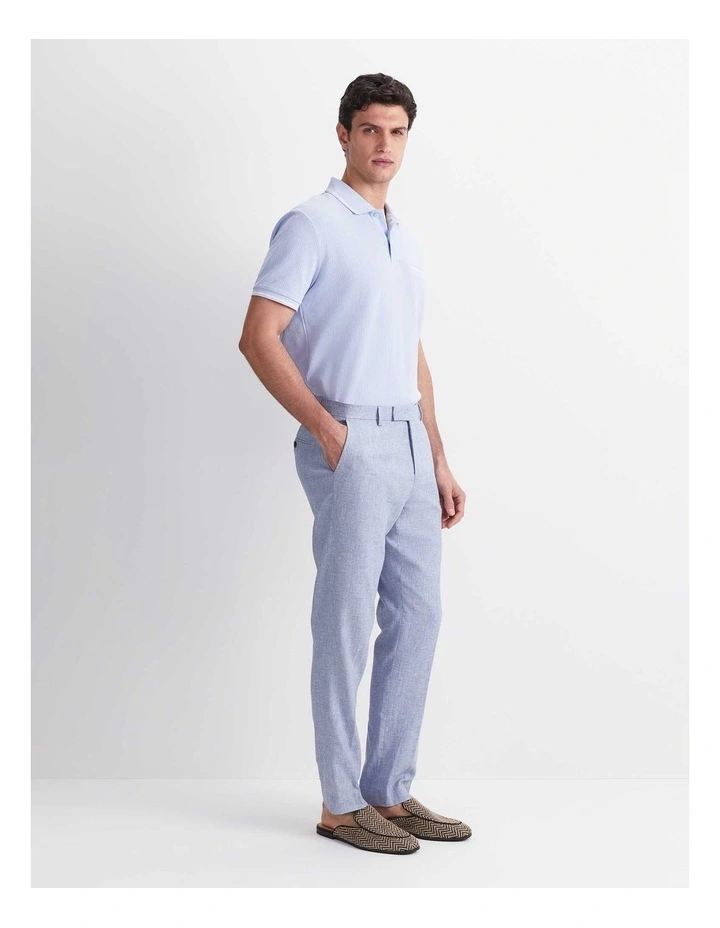 Ridley Linen Blend Suit Pant in Blue image 4