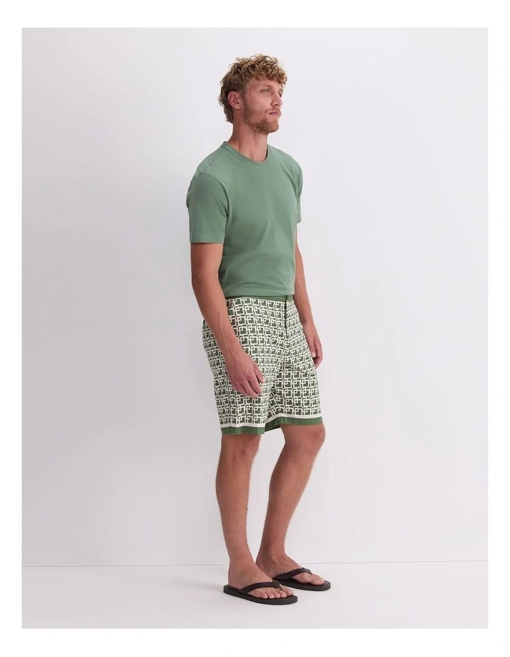 Dominic Linen Short in Green image 2
