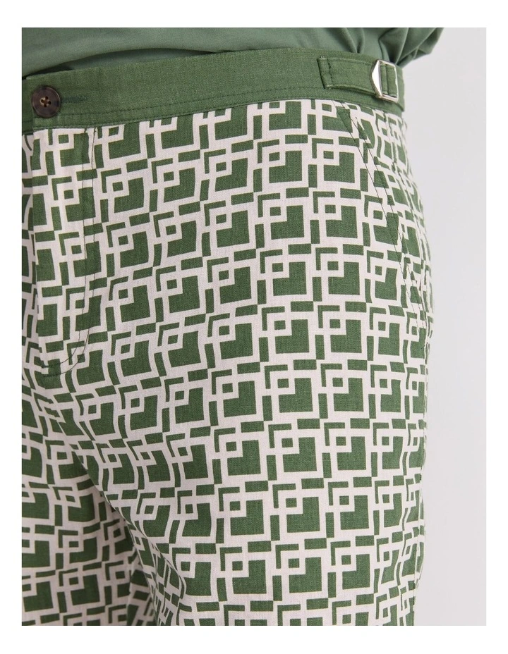 Dominic Linen Short in Green image 3