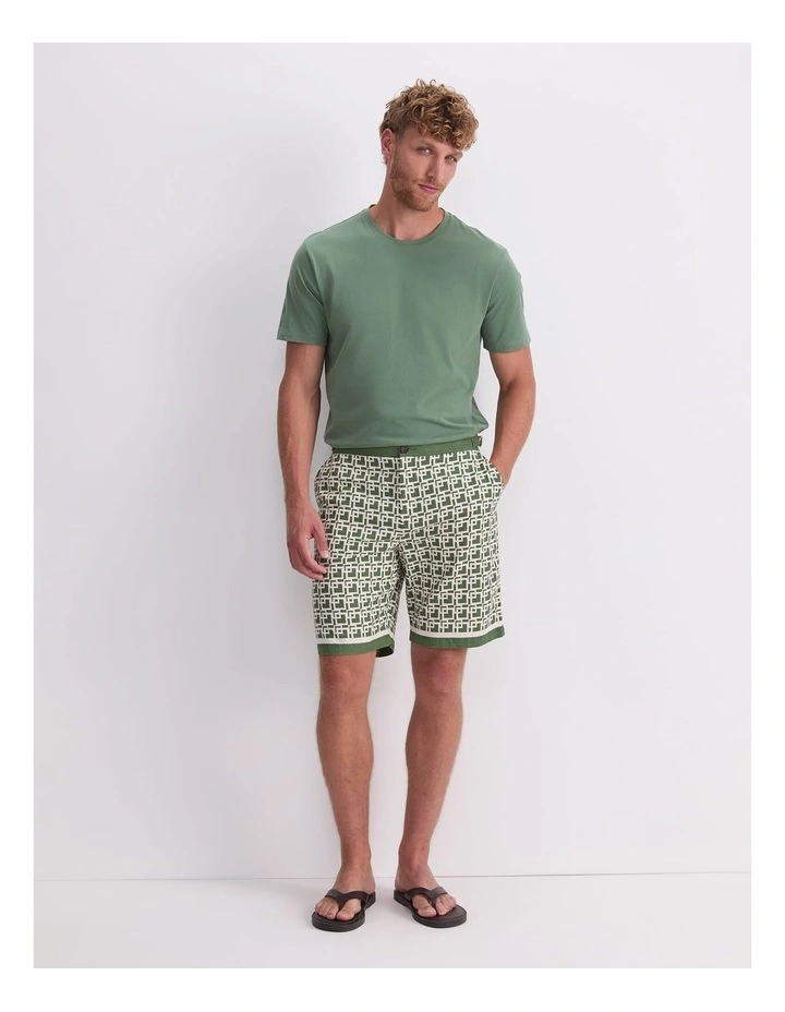 Dominic Linen Short in Green image 4