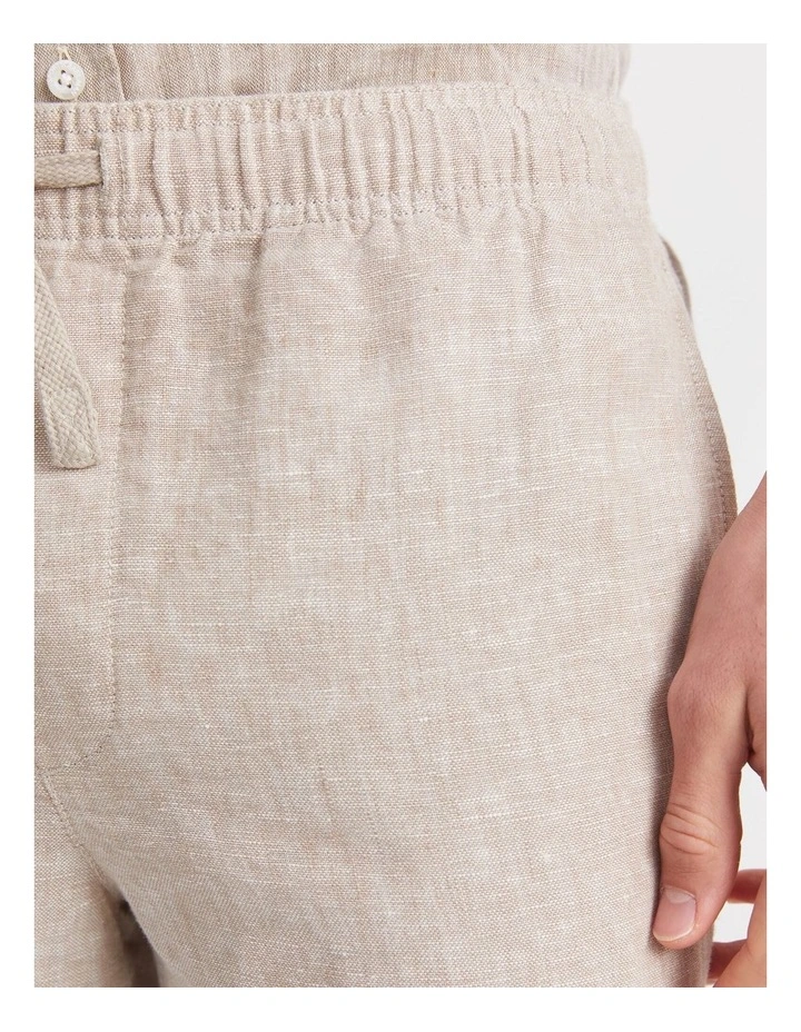 Caffery Yarn Dyed Linen Short in Brown image 4