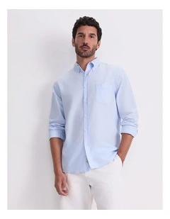 Oxford Long Sleeve Shirt in Blue