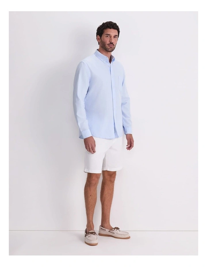 Oxford Long Sleeve Shirt in Blue image 3