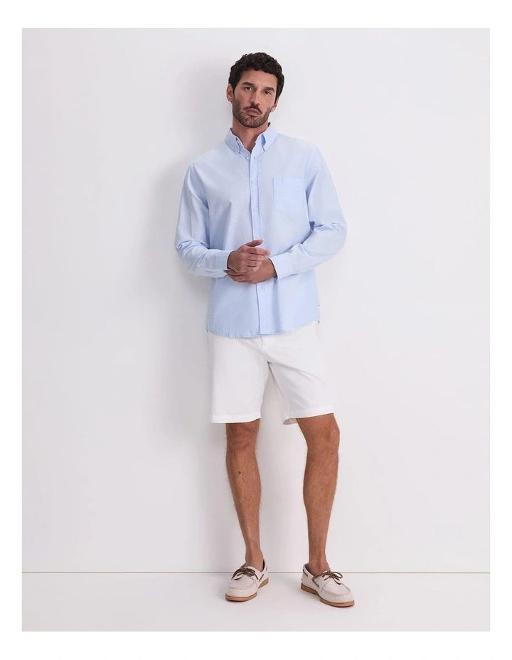 Oxford Long Sleeve Shirt in Blue image 4