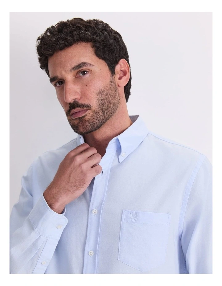 Oxford Long Sleeve Shirt in Blue image 6