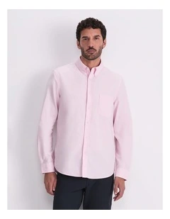 Oxford Long Sleeve Shirt in Pink