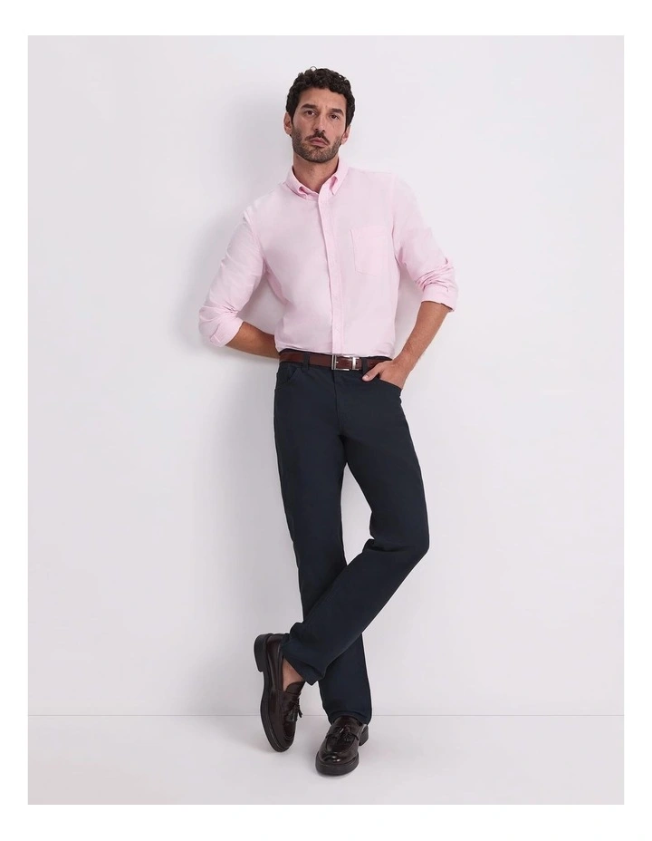Oxford Long Sleeve Shirt in Pink image 5