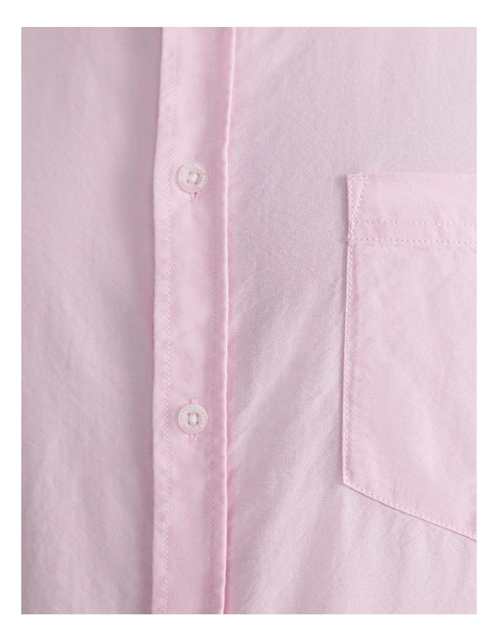Oxford Long Sleeve Shirt in Pink image 7