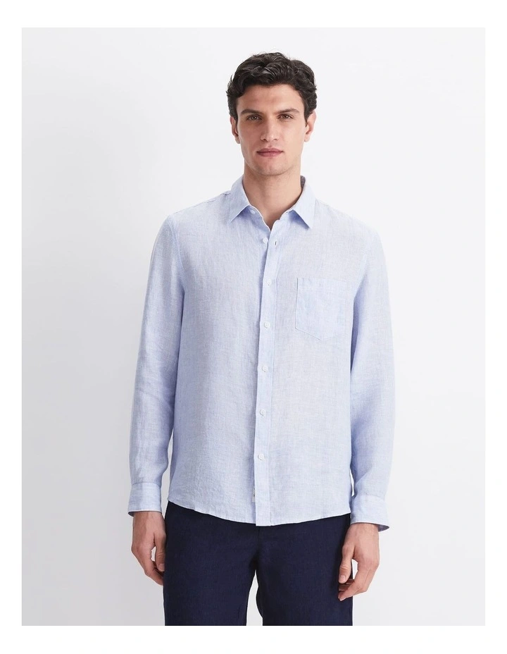 Vinnie Long Sleeve Linen Shirt image 1