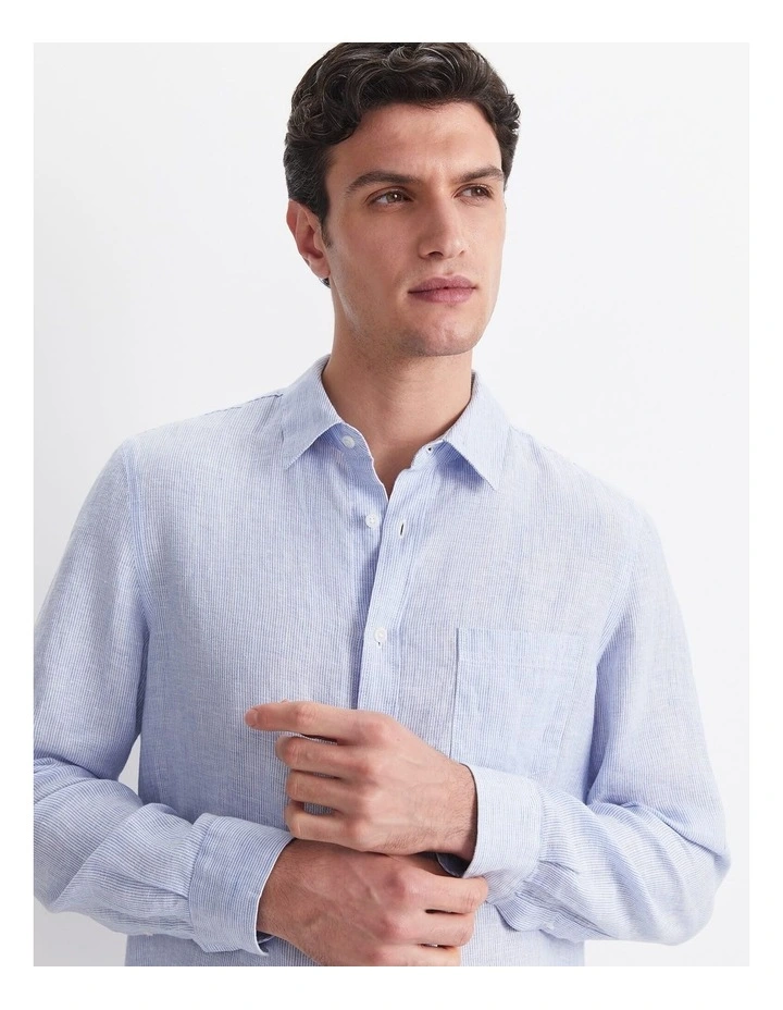 Vinnie Long Sleeve Linen Shirt image 5