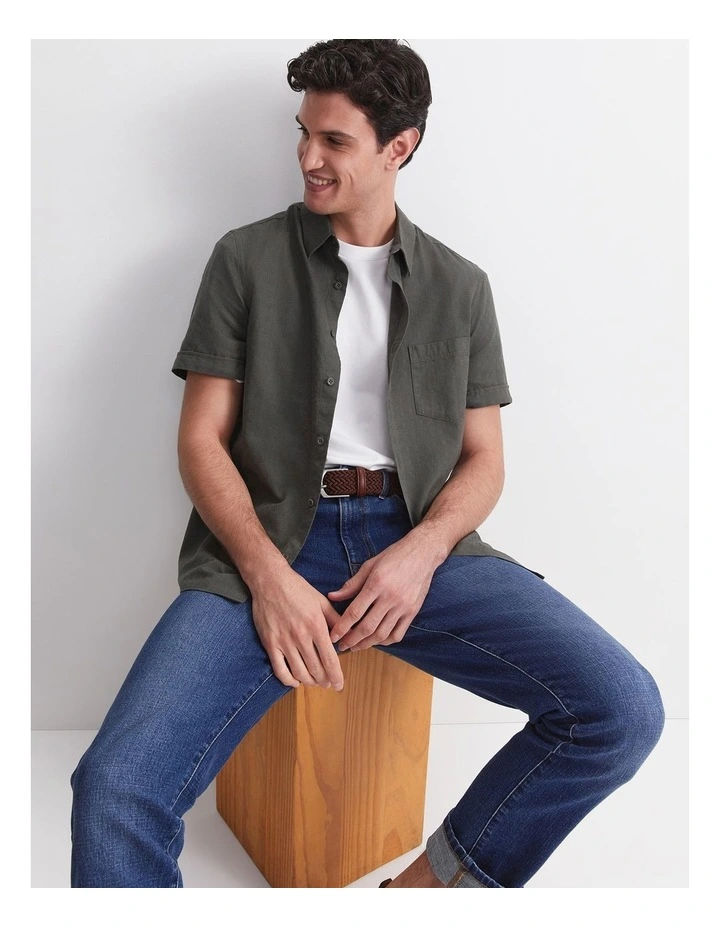 Craig Short Sleeve Shirt in Green image 5