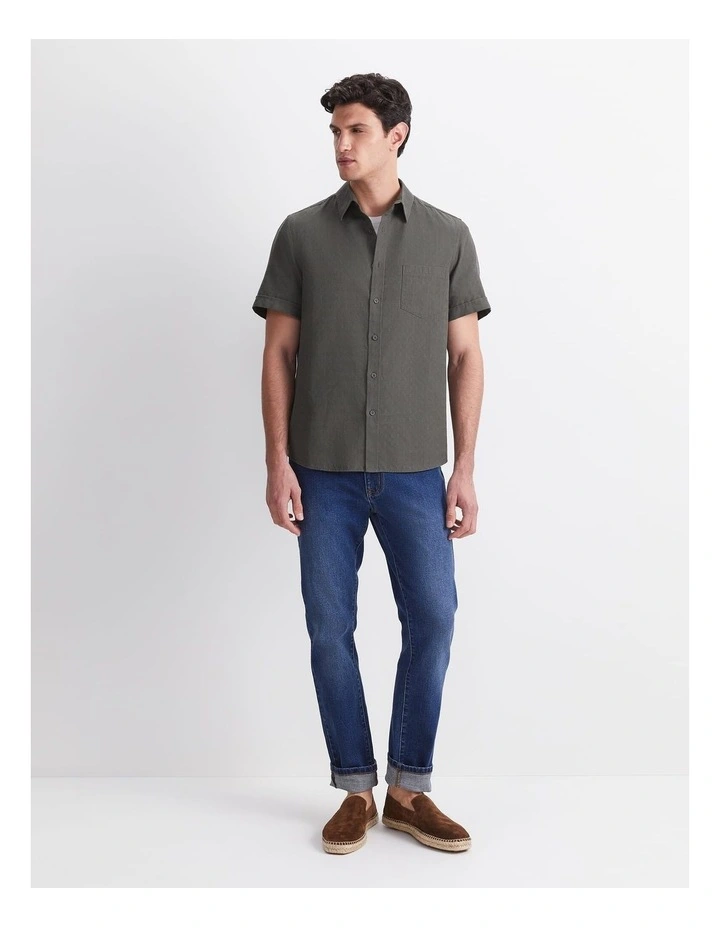 Short Sleeve Delave Linen Shirt image 3