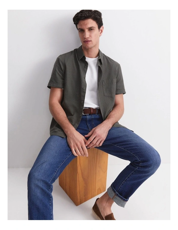 Short Sleeve Delave Linen Shirt image 5