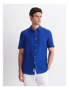 Short Sleeve Delave Linen Shirt