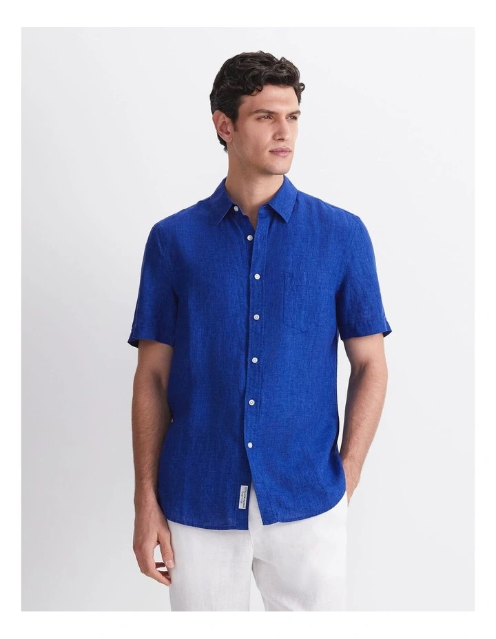Short Sleeve Delave Linen Shirt image 1