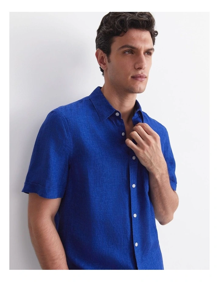 Short Sleeve Delave Linen Shirt image 3