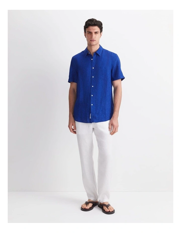 Short Sleeve Delave Linen Shirt image 4