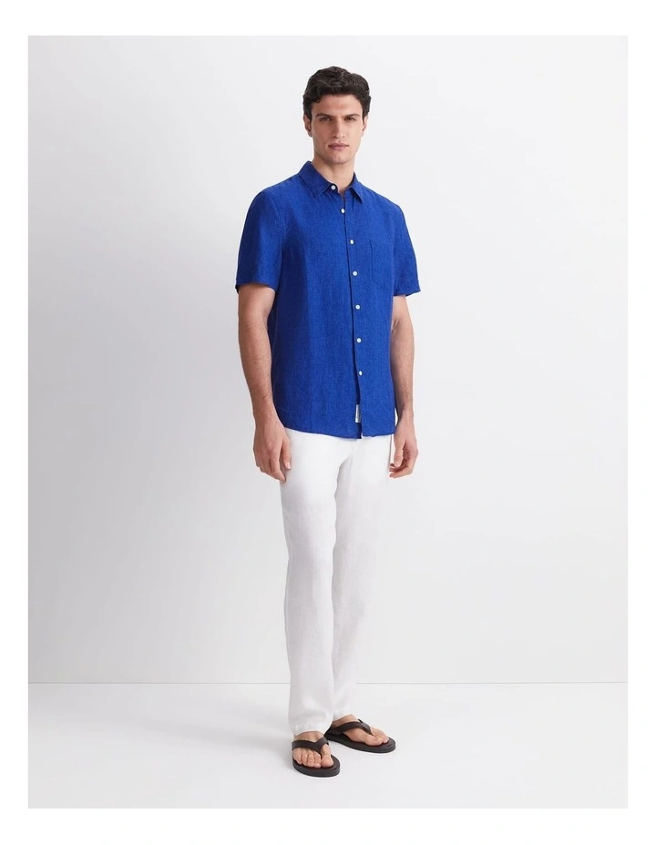 Short Sleeve Delave Linen Shirt image 5
