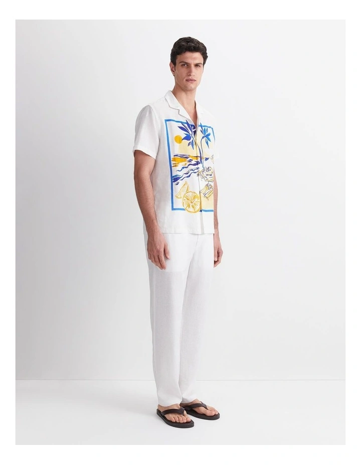 Miles Linen Blend Print Shirt image 4