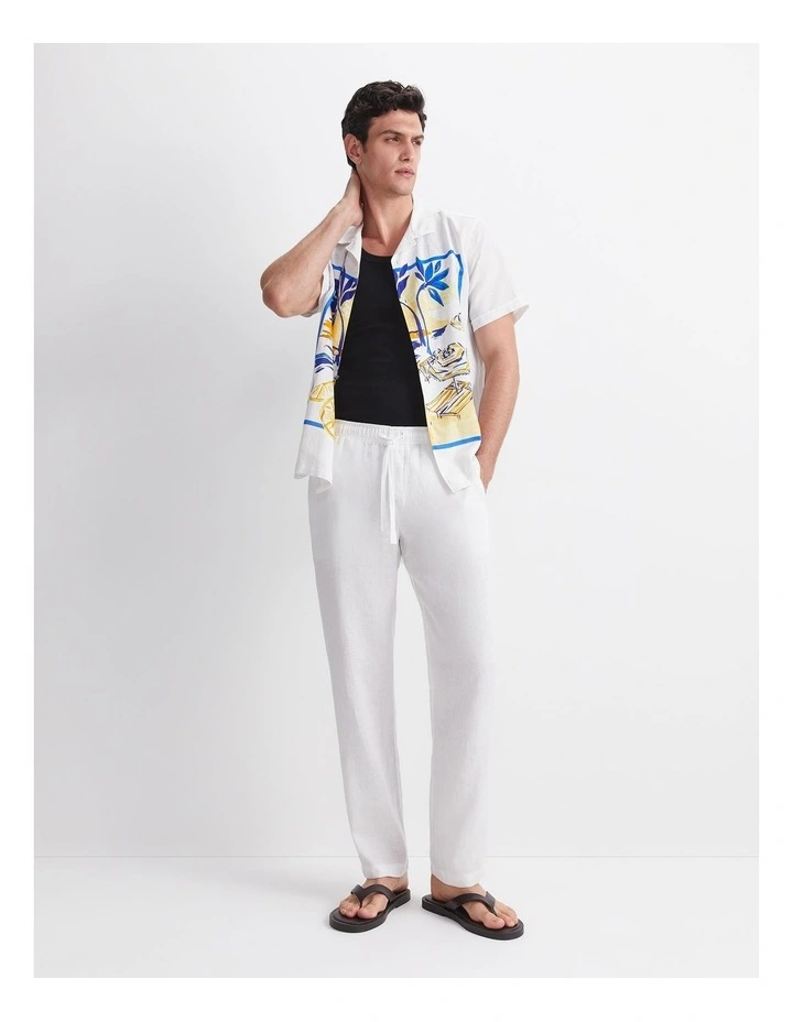Miles Linen Blend Print Shirt image 5