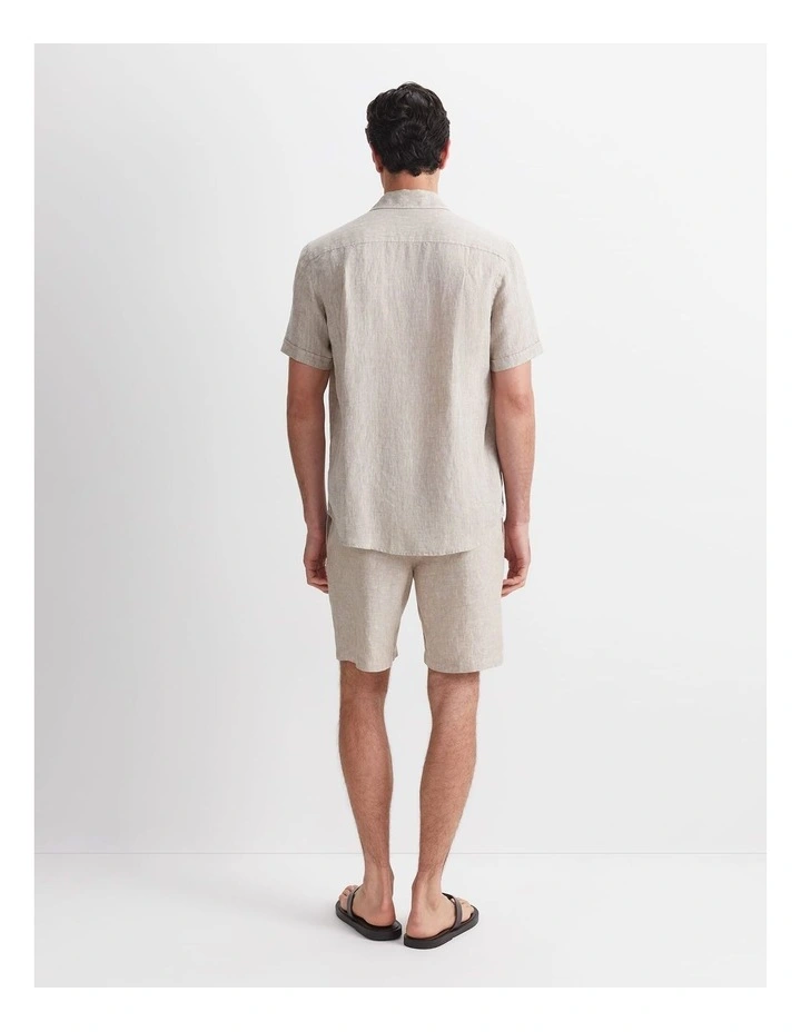 Short Sleeve Yarn-Dyed Linen Shirt image 2