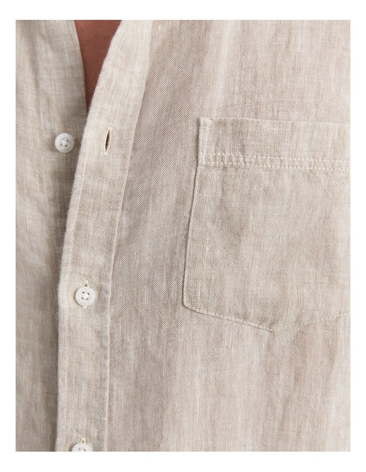 Short Sleeve Yarn-Dyed Linen Shirt image 7