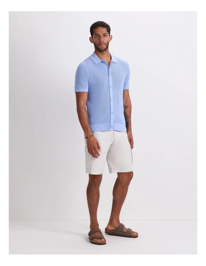 Francis Knit Shirt in Sky image 2