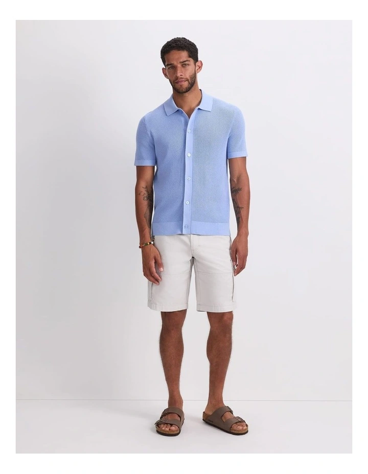 Francis Knit Shirt in Sky image 3