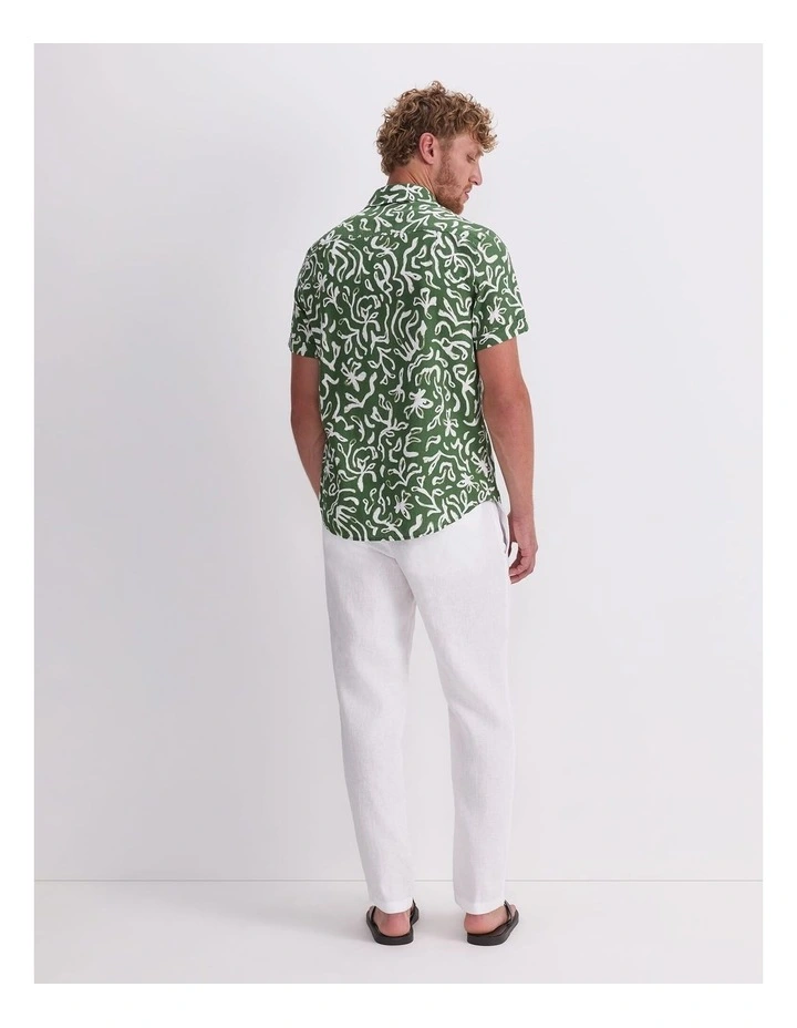 Milo Short Sleeve Print Shirt in Green image 2