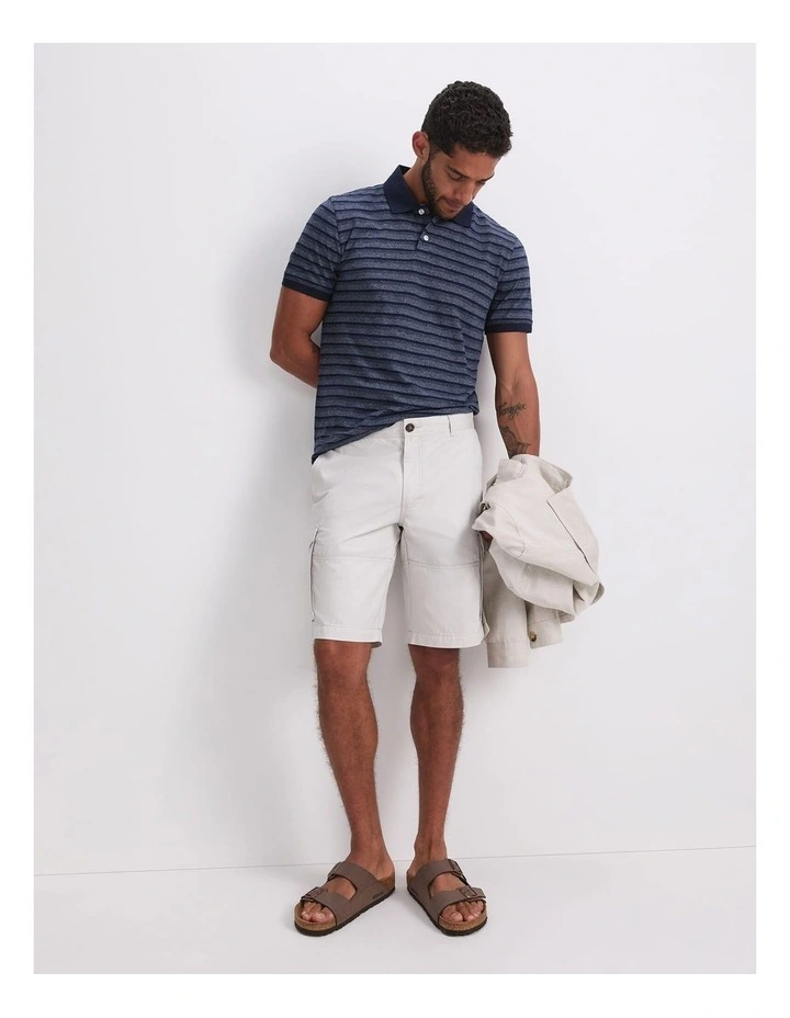 Hugo Stripe Polo in Navy/White image 2