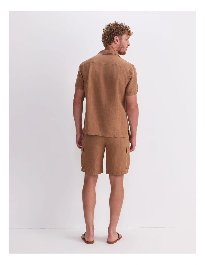 Jarvis Embroidery Shirt in Brown image 2