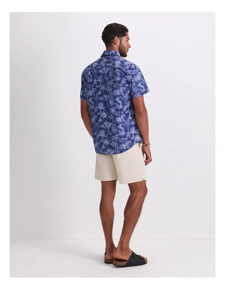 Darwin Short Sleeve Liberty Shirt in Navy image 2