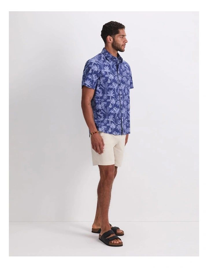 Darwin Short Sleeve Liberty Shirt in Navy image 3