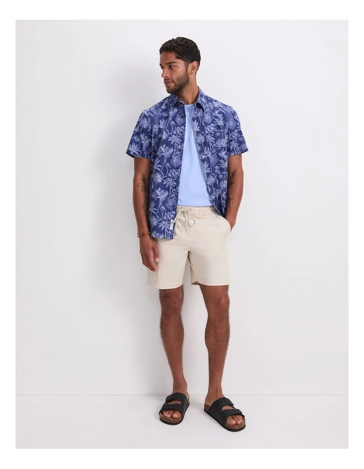 Darwin Short Sleeve Liberty Shirt in Navy image 5