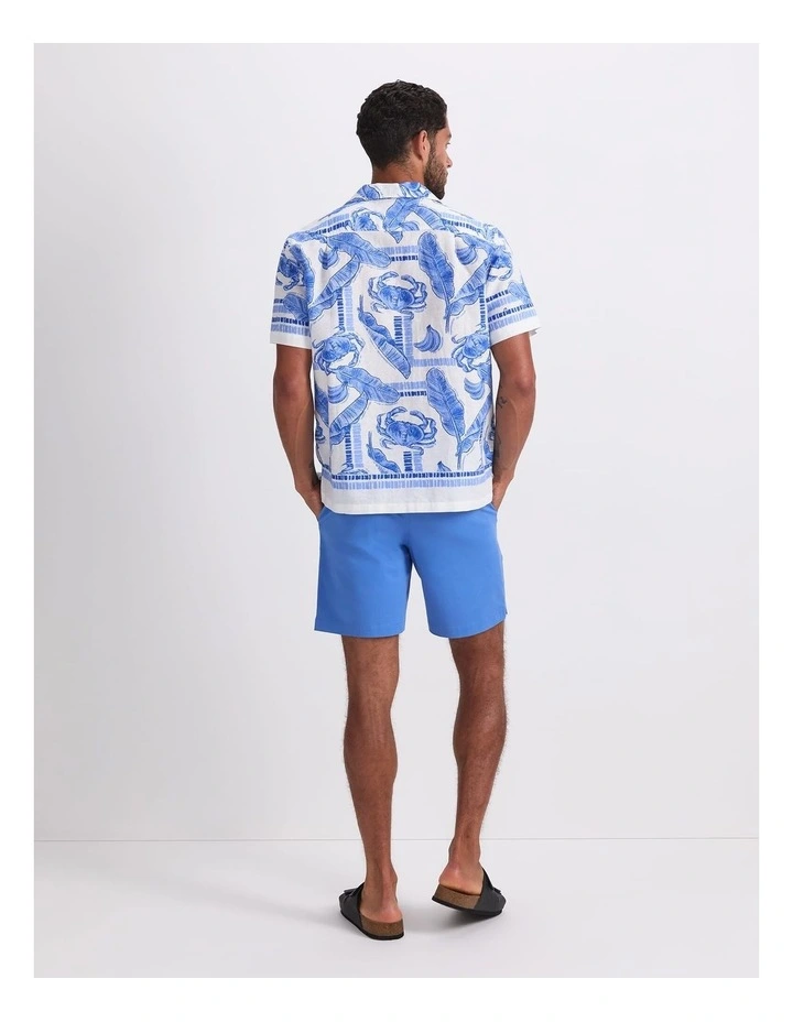 Moreton Short Sleeve Print Shirt in Blue Multi image 2