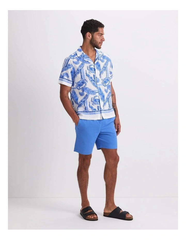 Moreton Short Sleeve Print Shirt in Blue Multi image 3