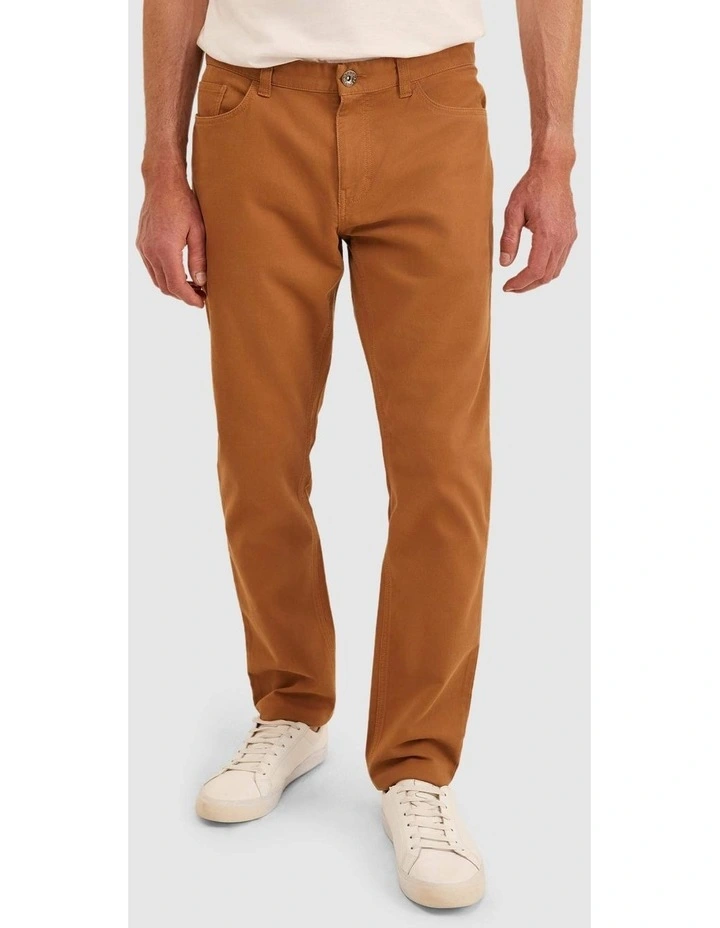 Tapered Bedford Jean in Brown image 1