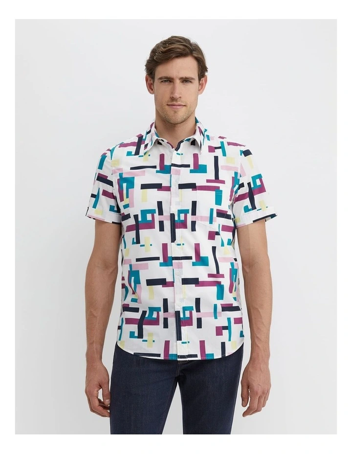 Barnes Short Sleeve Shirt in White image 1