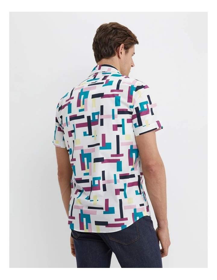 Barnes Short Sleeve Shirt in White image 2