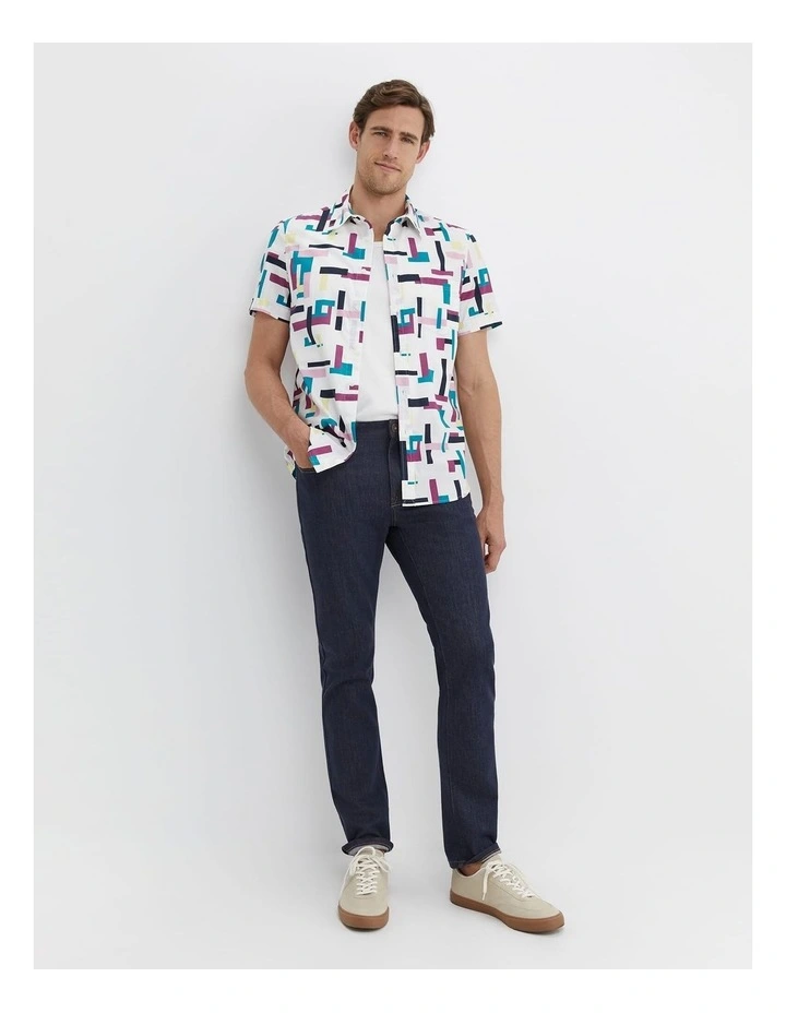 Barnes Short Sleeve Shirt in White image 4
