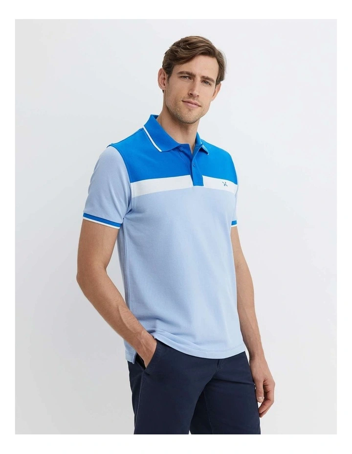 Bourke Polo Shirt in Blue Multi image 3