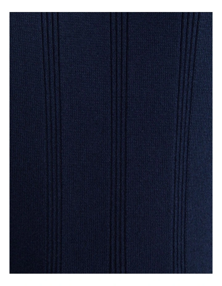 Braddon Knit Polo Shirt in Navy image 6