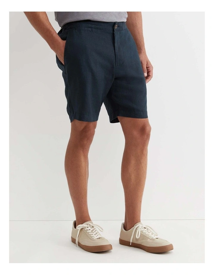 Holland Linen Short in Washed Black image 3
