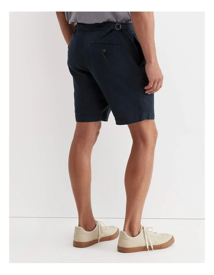 Holland Linen Short in Washed Black image 4