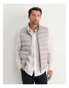 Curtis Puffer Vest in Silver