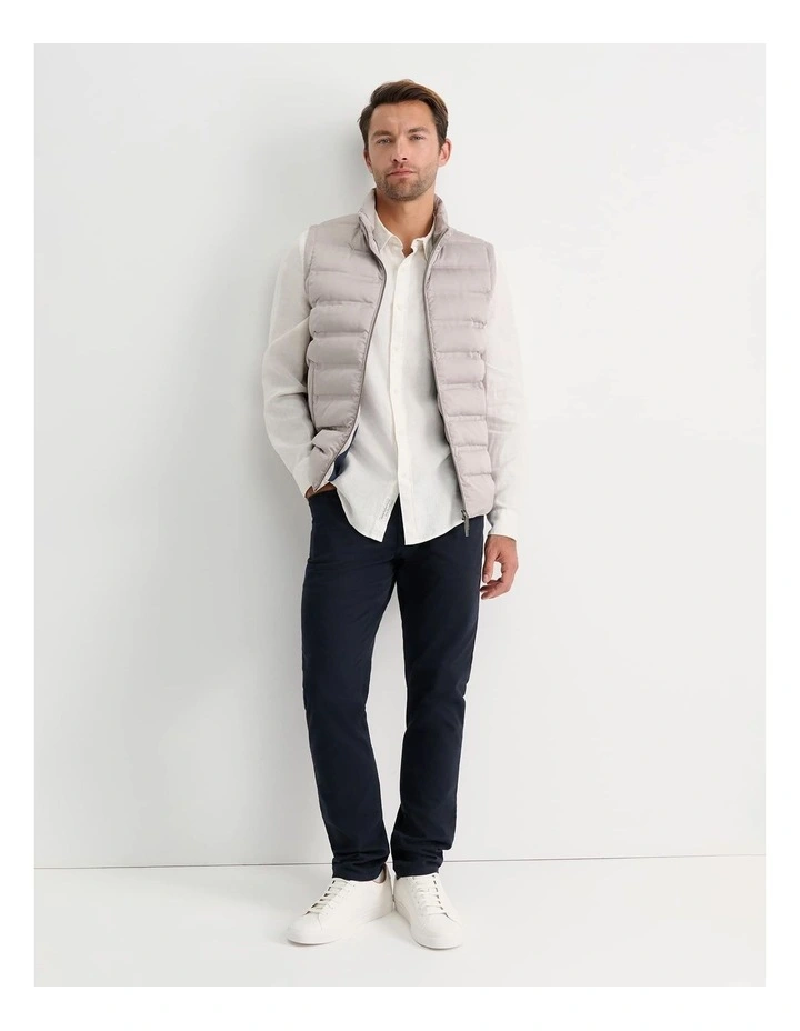 Curtis Puffer Vest in Silver image 2