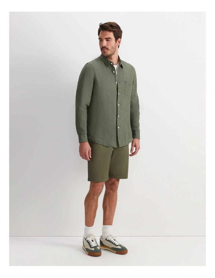 Linen Long Sleeve Delave Shirt image 3