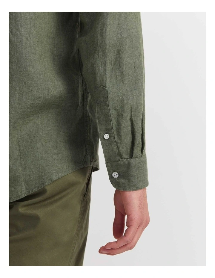 Linen Long Sleeve Delave Shirt image 5