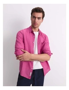 Linen Long Sleeve Delave Shirt