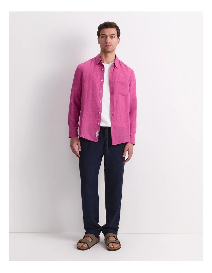 Linen Long Sleeve Delave Shirt image 4